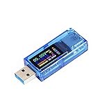 MakerHawk USB 3.0 Tester, USB Power Meter, 3.7-30V 0-4A Voltage Tester Multimeter, USB Current Meter Tester, IPS Color Display Voltmeter Ammeter, USB Charger Tester AT34
