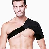 Left Shoulder Brace for Women and Men,Adjustable Neoprene Torn Rotator Cuff Shoulder stabilizer Support for Injury Prevention Immobilizer, Dislocated AC Joint,Labrum Tear,Frozen Pain,Tendinitis.