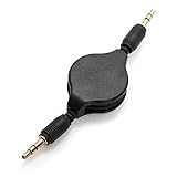 NEORTX AUX Cable, 3.5mm Retractable Audio Cable Male to Male/Auxiliary Cable/Aux Cord for Car Stereos, iPod, iPhone, Beats, Computer, Speaker, MP3 Players