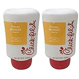 Chick-Fil-A Sauce 8 oz. Squeeze Bottle 2 Pack- Resealable Container for Dipping, Drizzling, and Marinades (Honey Mustard)
