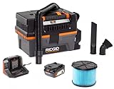 RIDGID 3 Gal. 18-Volt Cordless Handheld NXT WetDry Vacuum with Battery Charger Fine Dust Filter Hose and Accessories