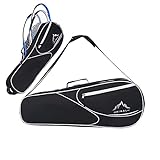 Himal 3 Racquet Tennis-Bag Premium tennis-racket-bag With Protective Pad, Professional or Beginner Tennis Players, Lightweight Tennis Bag for All Ages,Black