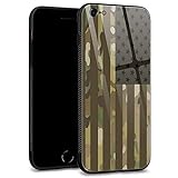 ZHEGAILIAN Case Compatible with iPhone 6S Case,Case for iPhone 6 Case Plexiglass Back Shell Pattern Designed with Soft TPU Bumper Case for iPhone 6/6S Case -Camouflage American Flag,