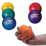S&S Worldwide Gator Skin Super 90 Balls. 3.5' PU Coated Foam Balls in Assorted Colors, Soft No-Sting Balls are Great for Indoor Baseball/Softball, Floor Hockey Ball, and PE Games. Set of 6.