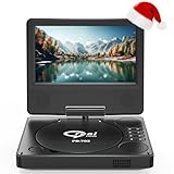 9.5' Portable DVD Player with 7.5' Swivel Display Screen, 5-Hour Built-in Rechargeable Battery, Car DVD Player,Supports SD Card/USB/CD/DVD and Multiple Disc Formats, High Volume Speaker,Black……
