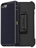 OtterBox Defender Series Rugged Case & Belt Clip Holster for iPhone 6s Plus & iPhone 6 Plus - Retail Packaging - Dark Lake (Chinchilla/Dress Blues)