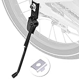 SEISSO Bike Kickstand for Kids Bike 16 inch Wheel, Universal Rear Side Bicycle Kick Stand for 16' Wheel, Premium Steel with Pad, Replacement Child Kickstand for Training Wheel
