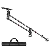 Neewer 70 inches/ 177Centimeters Carbon Fiber Jib Arm Camera Crane with 1/4 and 3/8-inch Quick Shoe Plate, Counter Weight for DSLR Video Cameras，Load up to 8 Kilograms/17.6 Pounds