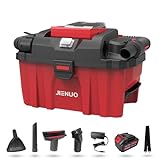 JIENUO Cordless Shop Vac Wet and Dry, with 20V 4.0Ah Battery and Charger, 2.5 Gallon Shop Wet Dry Vacuum Cleaner with Blower Function, Portable Commercial Vac for Car, Home and Garage