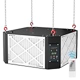 ABESTORM 360 Degree Intake Air Filtration System Woodworking -(1350 CFM) Hanging Air Filter with Strong Vortex Fan for Wood Workshop, Garage, Shop Dust Collectors, Up to 1700 sq. ft, DecDust 1350