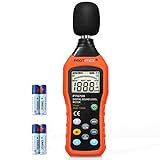 Protmex PT6708 Sound Level Meter, Digital Decibel Reader Measurement, Range 30-130 dB, Accuracy 1.5dB Noise Meter with Large LCD Screen Display, Fast and Slow Selection (Batteries Include)