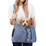 Pet Dog Sling Carrier – Small Pet Carrier Adjustable – Puppy Pussy Sling Bag with Breathable Mesh – Your Furry Friend Outdoor Travel Carrier for Cats Dogs Mice Chipmunks
