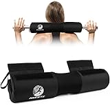 ANERTE Barbell Pad for Hip Thrust, Squat Bar Pad with Closure,Neck & Shoulder Protective Pad for Squats, Lunges, Hip Thrusts-Fits All Standard and Olympic Bars (Black)