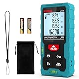 Kiprim Laser Distance Measure High Accuracy 165ft LD50E Laser Tape Measure 50M Compact Laser Measurement Tool with Larger Backlit LCD Display,ft/m/in Switching,Bubble Level