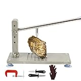 Patioer Oyster Shucker, Oyster Opener Tool Set, Oyster Clam Opener Machine with Oyster Shucking Knife Set, Gloves and G-Clip