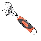 Edward Tools Pro 8' Adjustable Wrench - Carbon Steel Adjusting Design - Crescent Pro Grip for Greater Leverage - Locking Adjustable Width - Spanner Handle