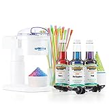 Hawaiian Shaved Ice S700 Kid-Friendly Snow Cone Machine Kit with 3-16oz. Syrup Flavors: Cherry, Grape, and Blue Raspberry, Plus 25 Snow Cone Cups, 25 Spoon Straws, and 3 Black Bottle Pourers