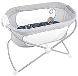 Fisher-Price Baby Crib Soothing View Vibe Bassinet Portable Cradle with Music Vibrations and Slim Fold for Travel, Moonlight Forest (Amazon Exclusive)