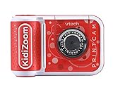 VTech KidiZoom PrintCam (Red), Digital Camera for Children with Built-In Printer, Kids Camera with Special Effects and Fun Games, Kids Digital Camera with Rechargeable Battery, Action Camera 5 Years +