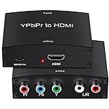 Component to HDMI Adapter, YPbPr to HDMI Coverter + R/L, NEWCARE Component 5RCA RGB to HDMI Converter Adapter, Supports 1080P Video Audio Converter Adapter for DVD PSP to HDTV Monitor
