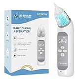 Hevavw Electric Nasal Aspirator for Baby - Baby Nose Sucker, Snot Booger Mucus Remover for Baby Toddler Infant Newborn Kid - Nose Cleaner Machine with 3 Suction Levels, Music & Light