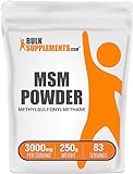 BulkSupplements.com MSM Powder - Methylsulfonylmethane, MSM Supplement, MSM Crystals - MSM Pure Powder, MSM 3000mg - Joints Supplements, Gluten Free, 3000mg per Serving, 250g (8.8 oz)