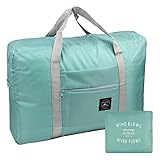 Travel Tote Bag,For Spirit Airlines Personal Item Bag 18x14x8 Foldable Travel Duffel Bag Tote Lightweight Weekender Overnight Carry on Luggage Bag for Women and Men (Blue-green)
