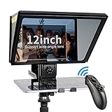 All-Metal teleprompter Supports 12.9' Tablets Prompting, w/a liftable Shooting Platform to Provide Wide-Angle Shooting for The Camera.
