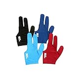 IBS Three Fingers Billiard Gloves Snooker Cue Professional 4 Colors (Spandex)