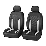 BELOMI 2 Pack Car Seat Covers, Premium Mesh Cloth Front Seat Cover Set, Breathable and Comfortable, Universal Interior Car Accessories, Car Seat Protector Covers for Cars Trucks SUV(Gray)