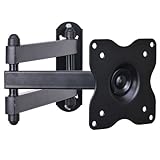 VideoSecu ML12B TV LCD Monitor Wall Mount Full Motion 15 inch Extension Arm Articulating Tilt Swivel for Most 19'-31' LED TV Flat Panel Screen with VESA 100x100, 75x75 1KX