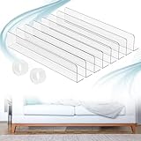 HOXHA 8 Pack Clear Under Couch Blocker Under Sofa Toy Blocker, 16.9' L×3.2' H Couch Guards for Pets Under Bed Blocker Gap Blockers for Furniture