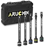 ARUCMIN 1/2' Drive Torque Limiting Extension Bar Set, 5-Piece Lug Nut Torque Stick Set With 8 Inch Color-Coded 65 to 140 Ft-Lbs Torque Sticks