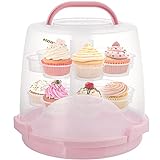 Dicunoy 24 Cupcake Carrier for Transport, Tall Cake Carrier Holder with Handle, 3 Tier Portable Desserts Storage Transporter Container Box with Lid for Pie, Cookies, Christmas, Thanks Giving Day