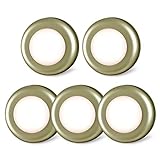 STAR-SPANGLED 5 Pack 2.8” Push Tap Lights, Stick on Touch Puck Lights AAA Battery Operated, LED Sticky Button Lights for Classroom, Kitchen, Under Cabinet, Closet (Golden, Warm White)
