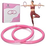 Arm Hoop - Mini Hula Hoop for Adults - Strengthen Arms and Shoulders - Weighted Hula Hoop for Fun Upper Body Exercise - Lightweight and Portable Fitness Equipment for Effective Workouts (Pink)