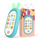 Richgv Baby Cell Phone Toy Sensory Learning Toys with 12 Functions, Baby Toys 6 to 12 Months with Light Multi Sound Effects Toys for 1 Year Old Boy Teething Toys for Babies Infant Toys Baby Boy Gifts