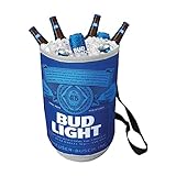 Bud Light Soft Can Shape Speaker Cooler Backpack Bluetooth Portable Travel Cooler with Built in Speaker Bud Light Wireless Speaker Cool Ice Pack Cold Beer Stereo for Apple iPhone, Samsung Galaxy
