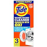 Washing Machine Cleaner by Tide, Washer Machine Cleaner with Oxi for Front and Top Loader Washer Machines, Deep Cleaning Odor Eliminator, 3 Month Supply