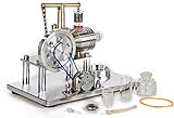 Sunnytech Hot Air Stirling Engine Motor Model Imagination Development Educational Toy Electricity Generator Colorful LED SC (SC02M)
