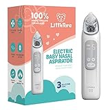 LittleTora Baby Nasal Aspirator - Rechargeable Electric Nose Sucker Baby Nose Cleaner - Toddlers Booger Mucus Sucker - Baby Vac Nasal Aspirator - Infant Booger Suction Removal Device