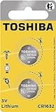 Toshiba CR1632 3V Lithium Coin Cell Child Resistant Blister Package (2 Batteries)