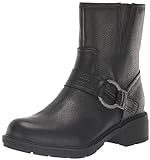 Clarks Women's Hearth Cross Mid Calf Boot, Black Leather, 8 Wide