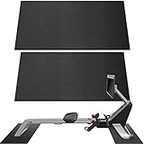 Crostice Bike Trainer Mat Accessories Compatible with Peloton Rower, Double Mats Compatible with Concept 2 Rowing Machine for Cycling Home Gym