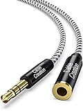3.5mm Headphone Extension Cable, CableCreation 3.5mm Male to Female Stereo Audio Cable for Phones, Headphones, Speakers, Tablets, PCs, MP3 Players and More, (10ft/3m)