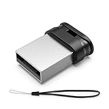 RAOYI 64GB USB Flash Drive, USB 2.0 Mini Fit Memory Stick Ultra Slim Thumb Drive Jump Drive Zip Drive Pen Drive with Lanyard-Black