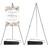 RRFTOK Easel Stand for Display, 63'' Instant Easel, Foldable Portable Ground Easel for Wedding Banner and Poster Display Stand, Tabletop Easel Display Metal Tripod with Portable Bag.