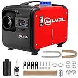 SILVEL 5KW-8KW Diesel Air Heater,Diesel Heater All in One 12V with LCD Display, Remote Control,Silencer, Fast Heating,for RV Truck, Boat, Camper, Car Trailer, Motorhomes, Caravans