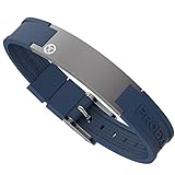 PROEXL Best Sports Golf Magnetic Bracelet Graphite Gray with Blue Strap Waterproof
