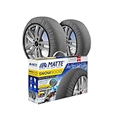 Bizymo Auto Snow Socks for Tires, Emergency Snow Traction for Vehicles Safe Travel on Ice, Frost, Snow, High Quality Snow Chains Equivalent Tire Chain Alternative Tire Socks Extra Pro Series (Large)